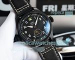 Swiss Replica IWC Pilot Moonphase Watch Black Dial Black Bezel